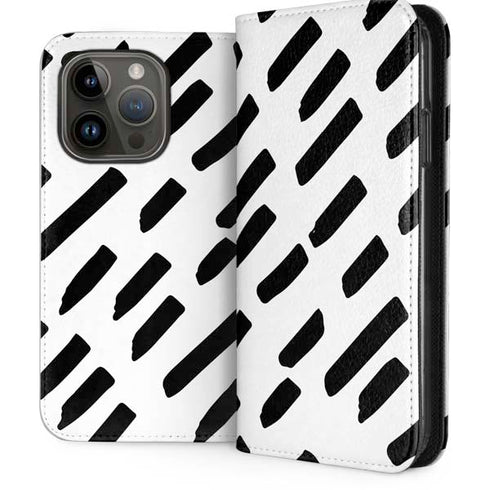 Black Dash iPhone 15 Pro Folio Case